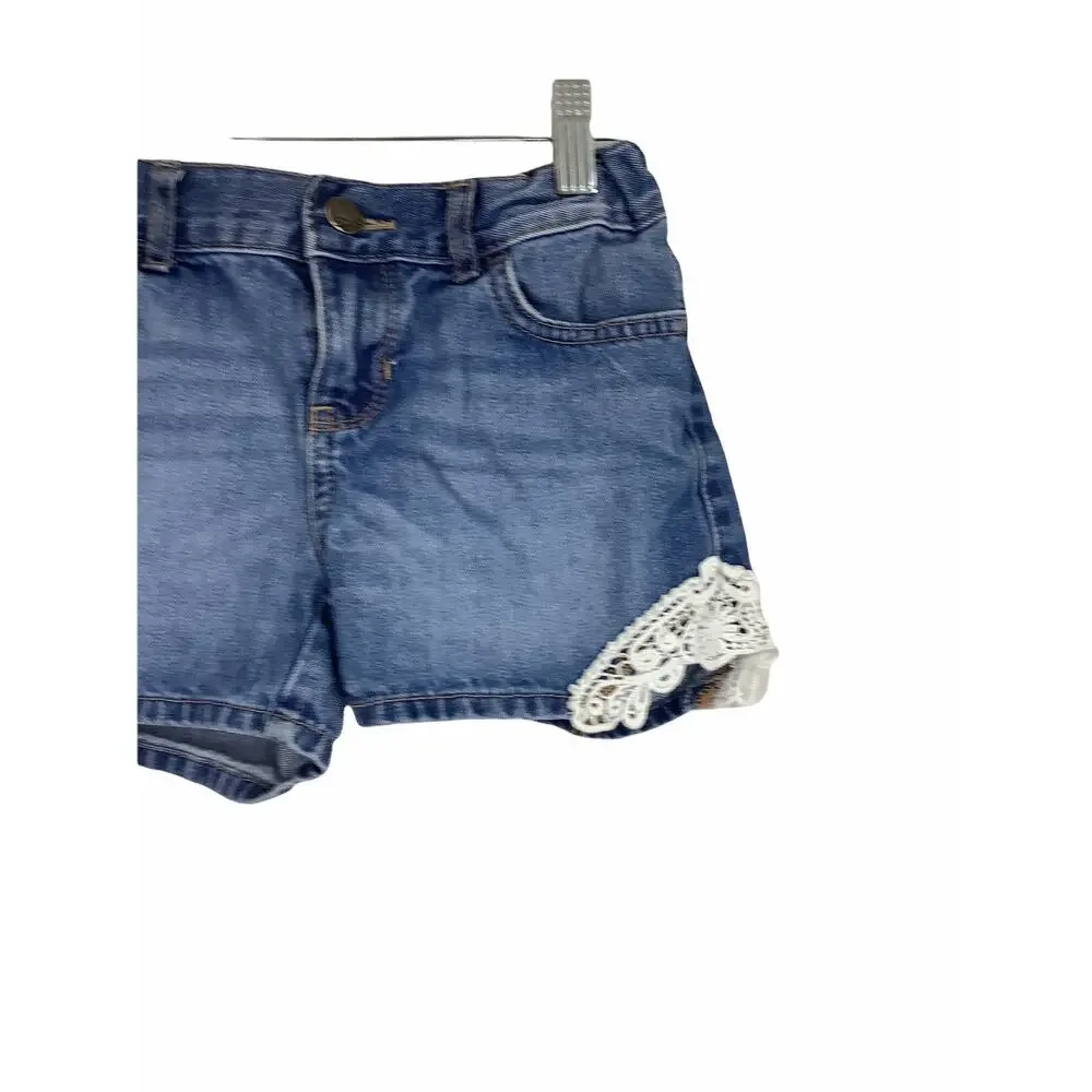 The Children's Place Embroidered Blue Denim Jean Shorts Kid's Youth Size 8